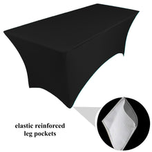 Charger l'image dans la galerie, housse nappe rectangle spandex extensible 4ft 120x60x75cm pied renforcé elastique