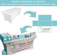 Charger l'image dans la galerie, NAPPE EVENEMENTIEL SPANDEX PERSONNALISABLE COULEUR ET LOGO