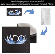 Charger l'image dans la galerie, SERVIETTE LAVABLE EVENEMENTIEL LOGO IMPRESSION PERSONALISEE