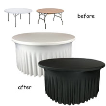 Charger l'image dans la galerie, NAPPE RONDE JUPONNEE WHITE Gabalitains