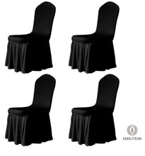 Charger l'image dans la galerie, HOUSSE CHAISE SPANDEX JUPE BLACK (x4) Gabalitains