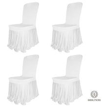 Charger l'image dans la galerie, HOUSSE CHAISE SPANDEX JUPE WHITE (x4)