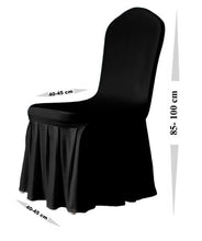 Charger l'image dans la galerie, HOUSSE CHAISE SPANDEX JUPE BLACK (x4) Gabalitains