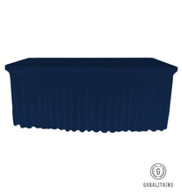 Charger l'image dans la galerie, nappe juponage rectangle spandex lycra bleu marine