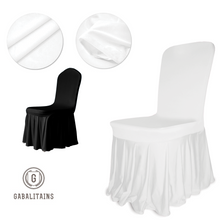 Charger l'image dans la galerie, HOUSSE CHAISE SPANDEX JUPE WHITE (x4)
