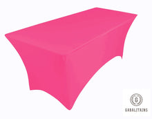 Charger l'image dans la galerie, NAPPE HOUSSE TABLE RECTANGULAIRE SPANDEX 6ft STRETCH TABLECLOTH ROSE