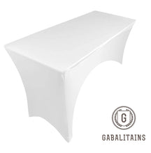 Charger l'image dans la galerie, nappe spandex elesthanne 1 cote arche blanc evenementiel