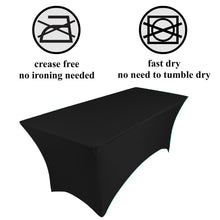 Charger l'image dans la galerie, housse nappe rectangle spandex extensible 4ft 120x60x75cm repassage lavable