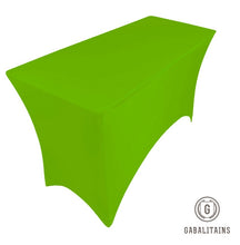 Charger l'image dans la galerie, NAPPE HOUSSE TABLE RECTANGULAIRE SPANDEX 6ft STRETCH TABLECLOTH LIGHT GREEN