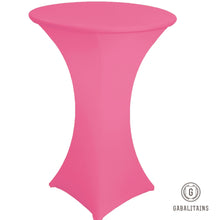 Charger l'image dans la galerie, NAPPE HOUSSE TABLE RONDE SPANDEX STRETCH COCKTAIL MANGE DEBOUT ROSE