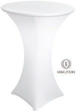 Charger l'image dans la galerie, NAPPE BAR COCKTAIL RONDE SPANDEX Ø60 BLANC