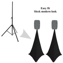 Charger l'image dans la galerie, HOUSSE TREPIED ENCEINTE SPANDEX 140x75cm PAIRE NOIR HABILLAGE