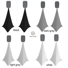 Charger l'image dans la galerie, HOUSSE TREPIED ENCEINTE SCRIM SPANDEX ELASTHANNE 140x75cm BLANC GRIS NOIR