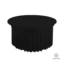 Charger l'image dans la galerie, NAPPE RONDE JUPONNE SPANDEX LYCRA EXTENSIBLE NOIR