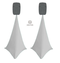 Charger l'image dans la galerie, HOUSSE TREPIED ENCEINTE SCRIM SPANDEX ELASTHANNE 140x75cm GRIS CLAIR