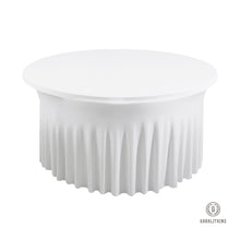 Charger l'image dans la galerie, NAPPE RONDE JUPONNE SPANDEX LYCRA EXTENSIBLE BLANC