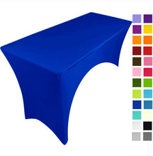 Charger l'image dans la galerie, HOUSSE NAPPE TABLE RECTANGLE ARCHE SPANDEX STRETCH 6ft ARC ROYAL BLUE