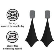 Charger l'image dans la galerie, HOUSSE TREPIED ENCEINTE SPANDEX 140x75cm PAIRE NOIR REPASSAGE