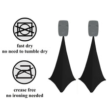 Charger l'image dans la galerie, HOUSSE TREPIED ENCEINTE SPANDEX 140x75cm PAIRE NOIR REPASSAGE