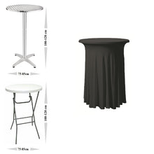 Charger l'image dans la galerie, NAPPE RONDE COCKTAIL JUPONNAGE NAVY Gabalitains