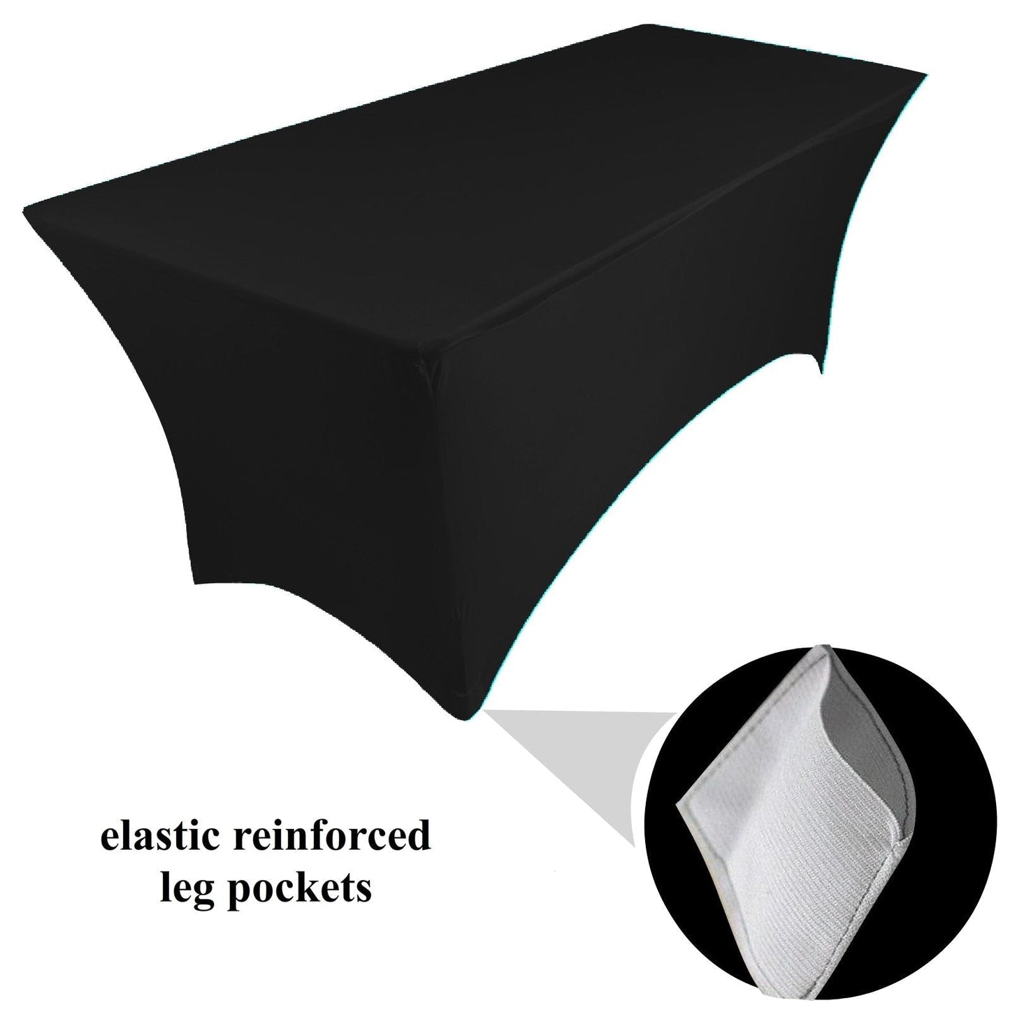 housse nappe rectangle spandex extensible 4ft 120x60x75cm pied renforcé elastique