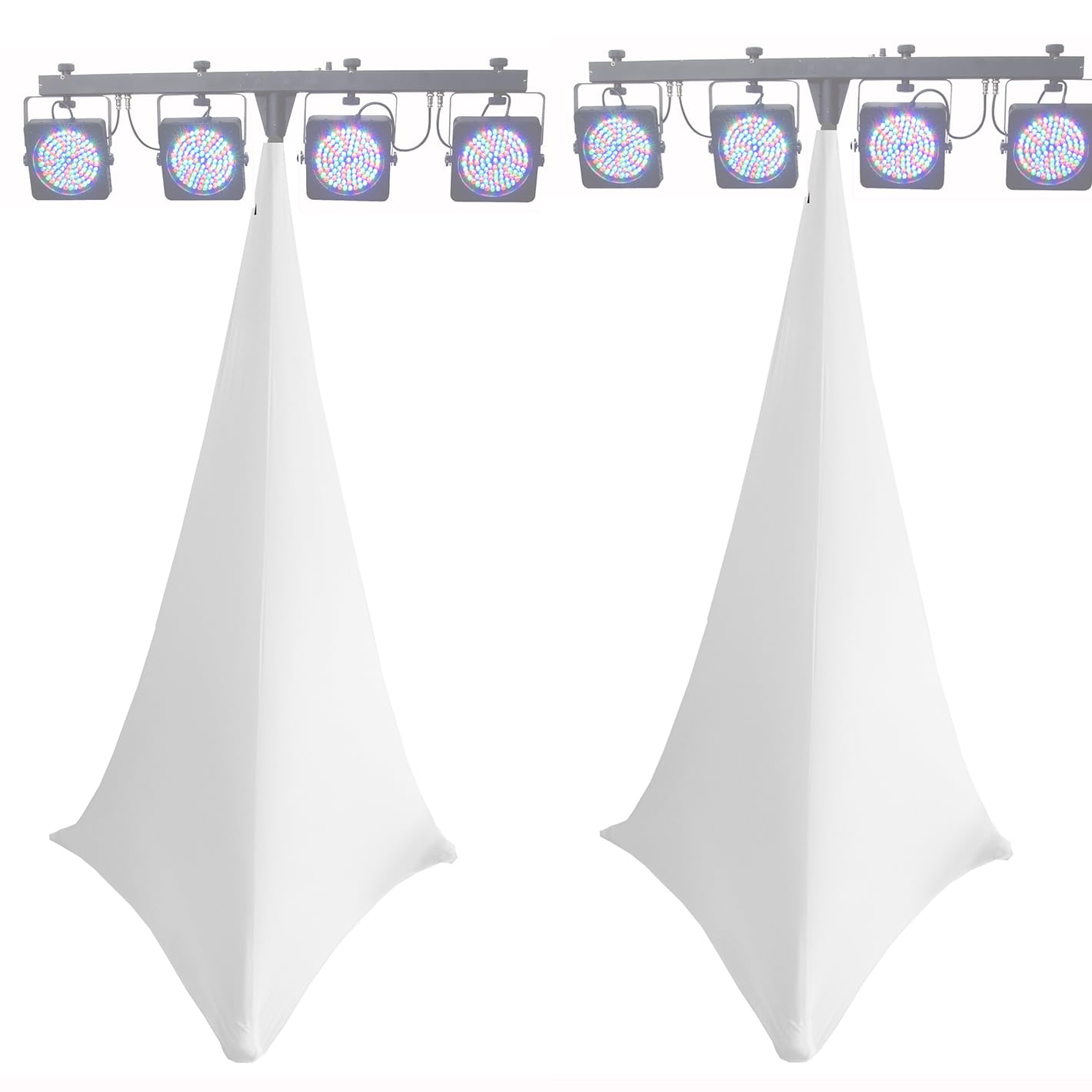 HOUSSE SCRIM XL TREPIED SON ET LUMIERE DJ SPANDEX LYCRA EXTENSIBLE BLANC