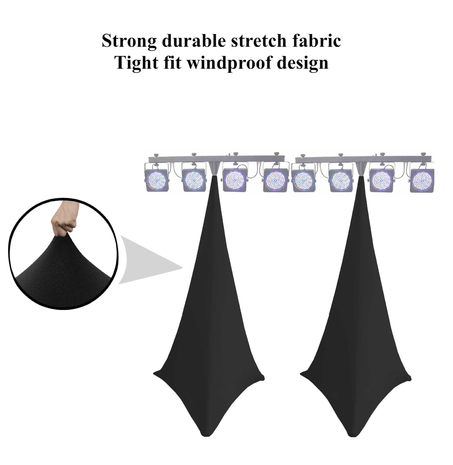 HOUSSE SCRIM XL TREPIED SON ET LUMIERE DJ SPANDEX LYCRA EXTENSIBLE STRETCH LYCRA