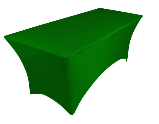 RECTANGULAR GREEN SPANDEX TABLECLOTHS