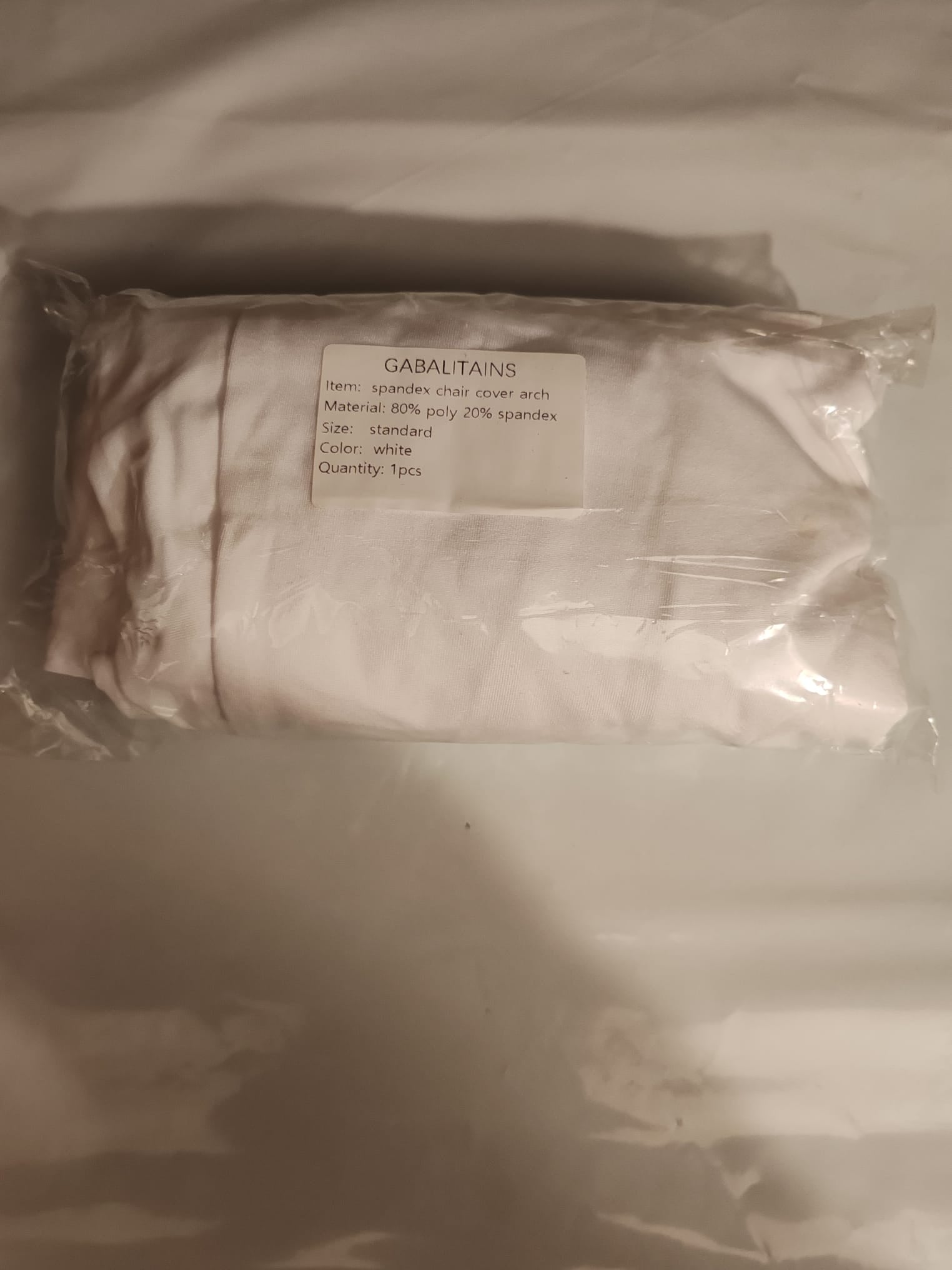 HOUSSES CHAISE SPANDEX ARCHE WHITE (x4) Gabalitains