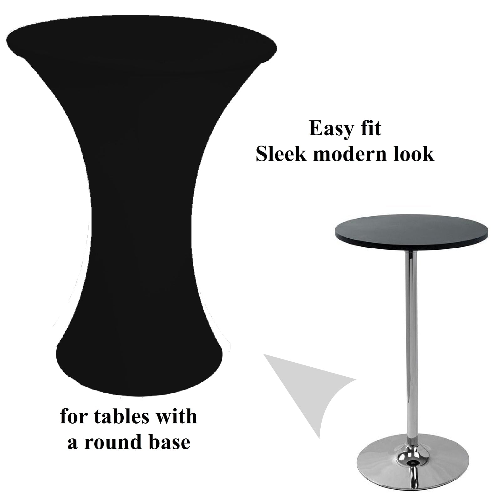 Housses De Table Bar 5x - Anthracite Ø80-85cm - Nappes élégantes Pour Tables Hautes - Protection Cocktail & événements