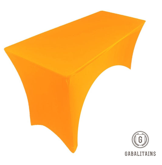 HOUSSE NAPPE TABLE RECTANGLE ARCHE SPANDEX STRETCH 6ft ARC ORANGE