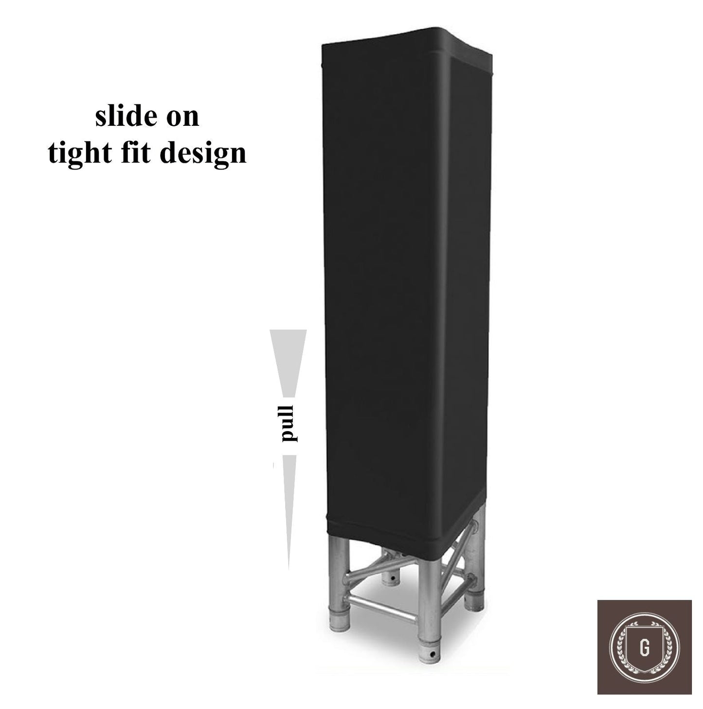 HOUSSE TRUSS TOTEM BLACK 45x45 (x2) Gabalitains