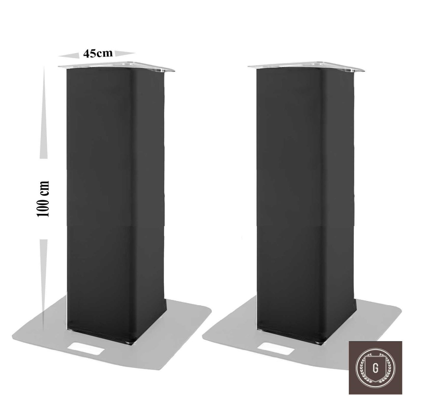 housse spandex truss totem noir 100x45x45cmpour structure