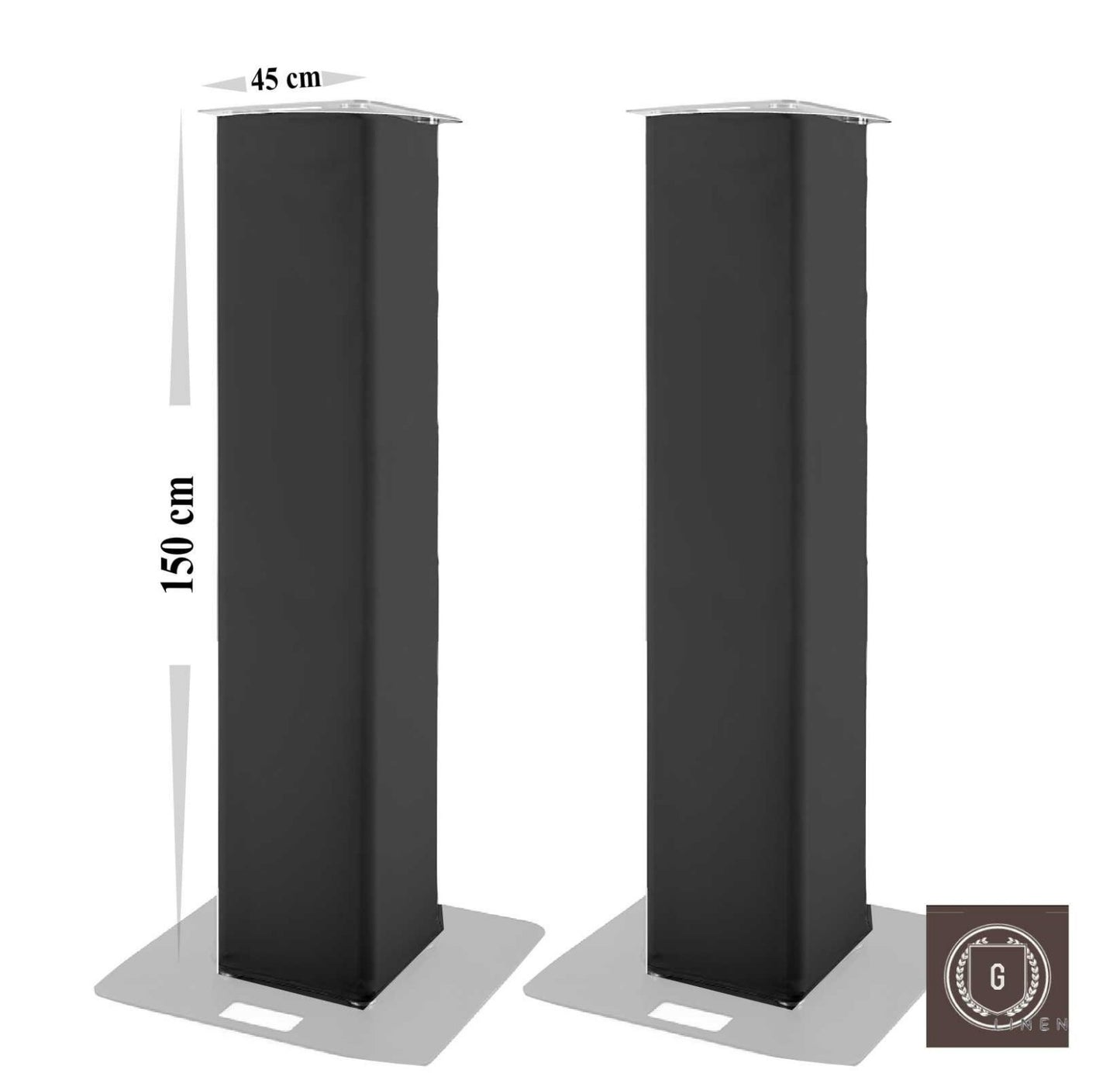 housse spandex truss totem noir 150x45x45cmpour structure