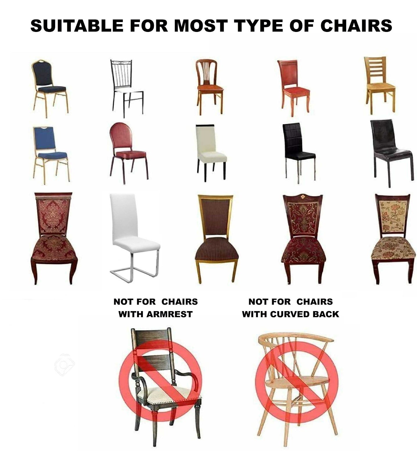 HOUSSE CHAISE SPANDEX JUPE WHITE (x4) Gabalitains