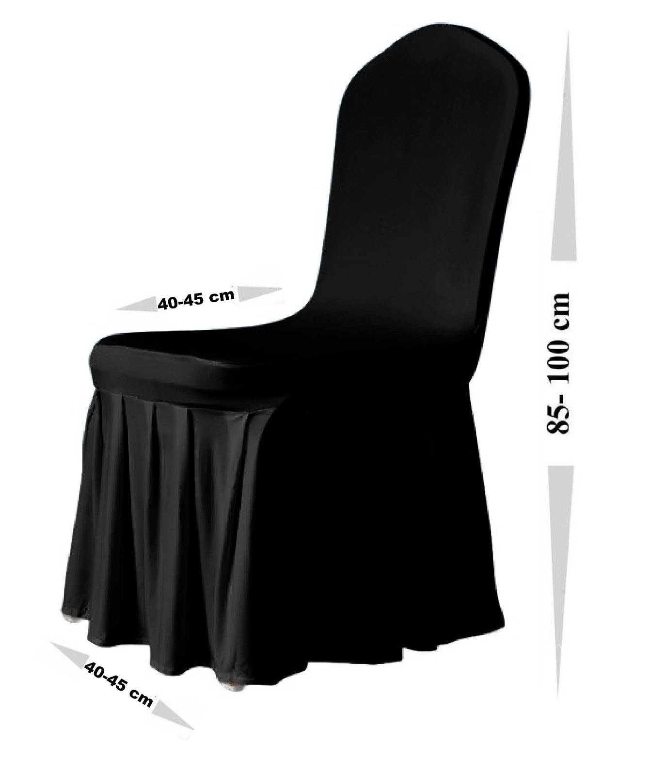 HOUSSE CHAISE SPANDEX JUPE WHITE (x4) Gabalitains