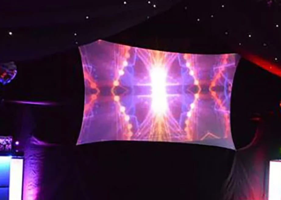 Toile projection lumière lycra spandex rectangulaire 