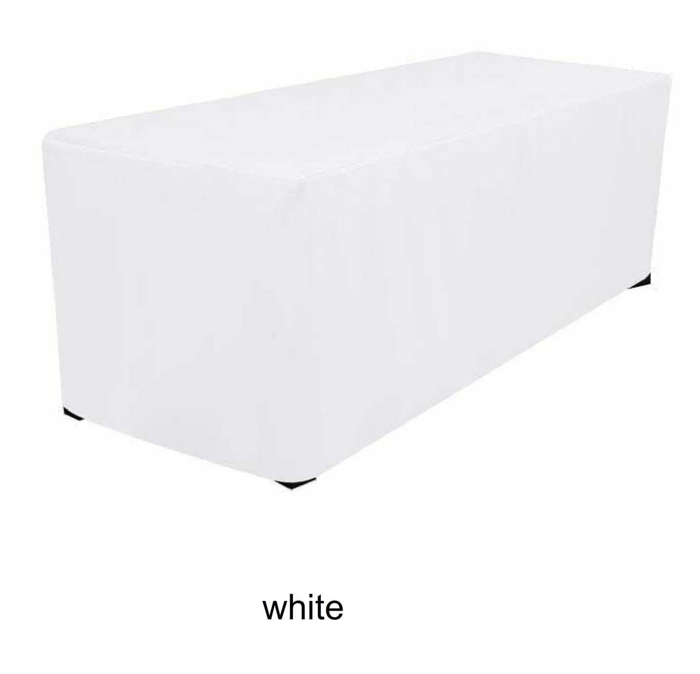 nappe evenementiel ajustee tombante polyester blanc