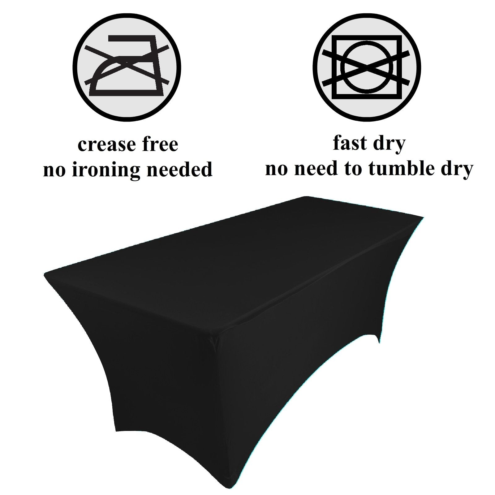 housse nappe rectangle spandex extensible 4ft 120x60x75cm repassage lavable