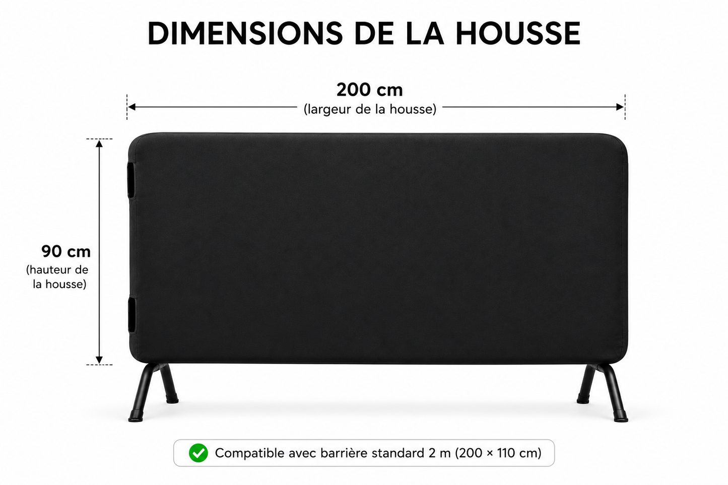 cache housse barriere vauban logo impression dimension