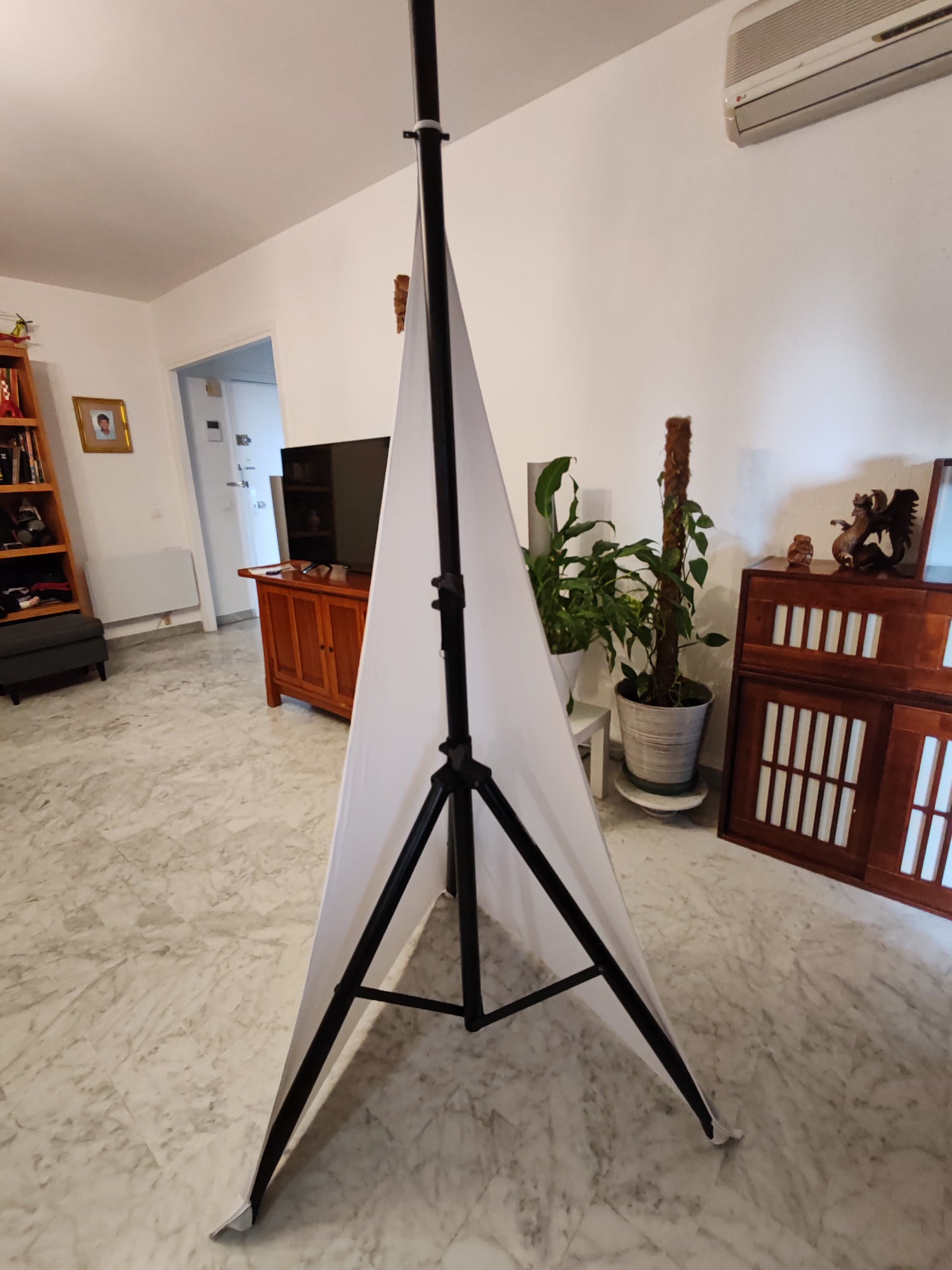 HOUSSE TREPIED ENCEINTE SPANDEX DOUBLE FACE WHITE (x2) Gabalitains