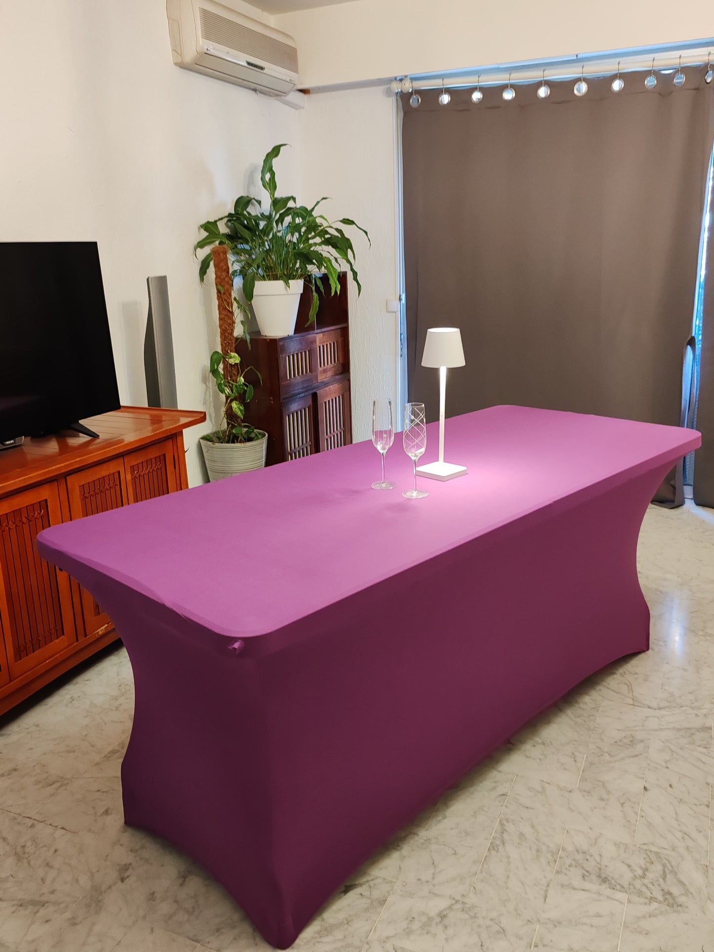 Gabalitains: nappe extensible elasthanne spandex evenementiel raisin