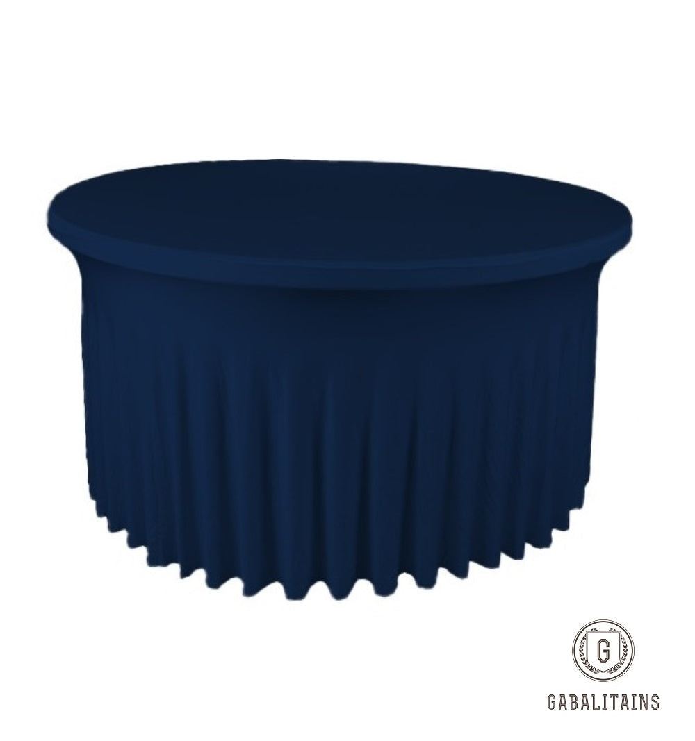 NAPPE RONDE SPANDEX JUPONNE LYCRA NAVY