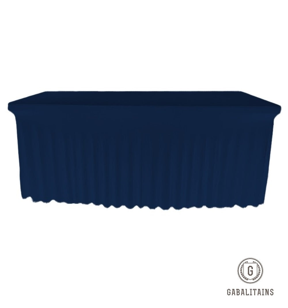nappe juponage rectangle spandex lycra bleu marine