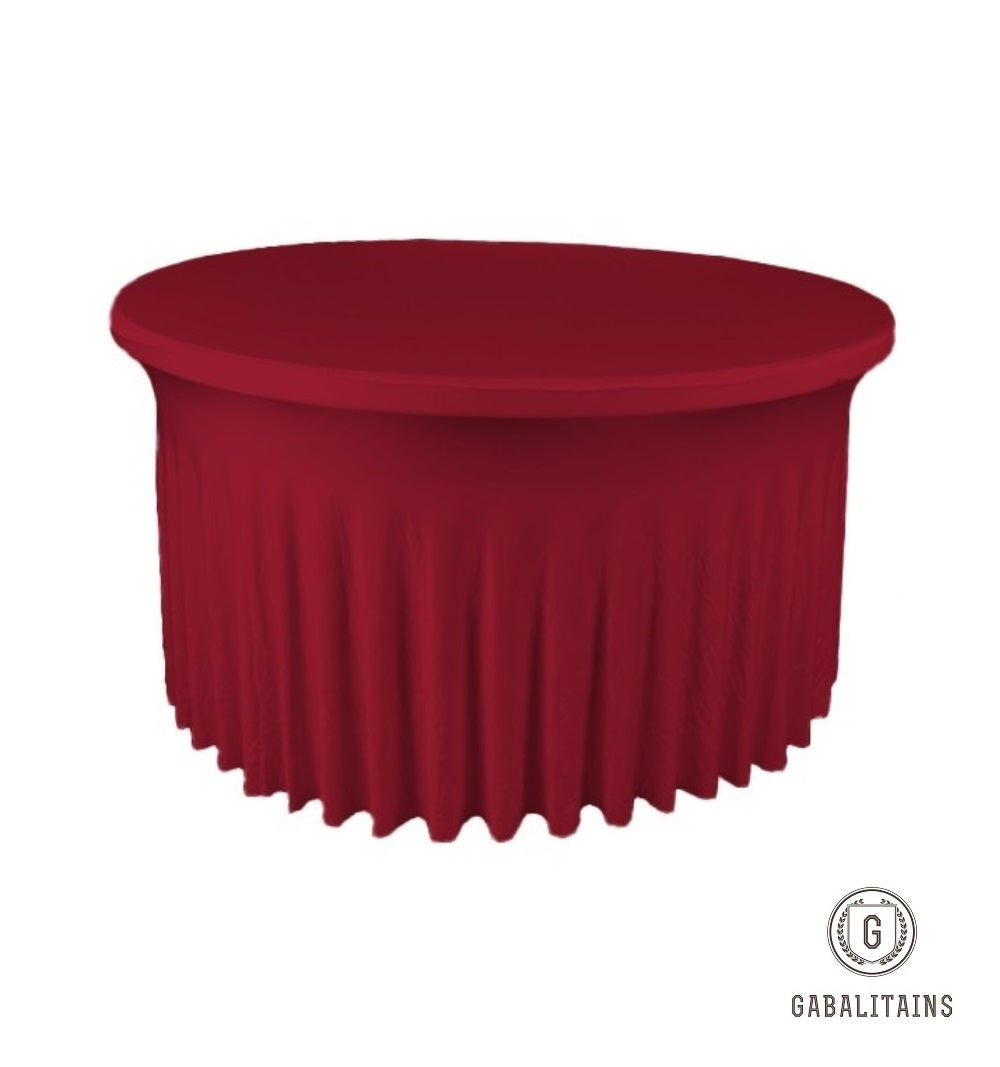 NAPPE RONDE SPANDEX JUPONNE LYCRA ROUGE
