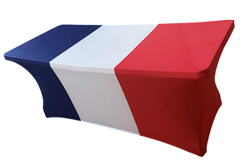 nappe extensible spandex imprimée drapeaux France  