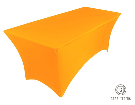 nappe  table rectangle extensible elasthanne orange