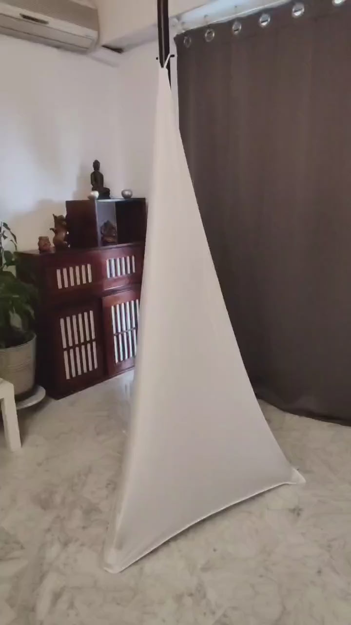 toile double scrims trepied spandex blanc