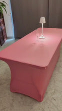 Charger et lire la vidéo dans la visionneuse de la Galerie, Gabalitains: nappe extensible elasthanne spandex evenementiel rose
