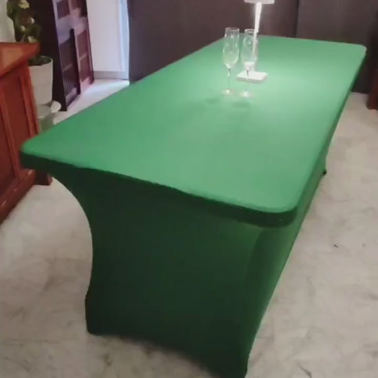 nappe extensible spandex elasthanne evenementiel vert fonce